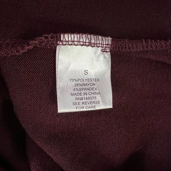 NWOT SWEET ROMEO Burgundy Deep Red Super Soft Crew Neck Sweater‎ (S) - Picture 7 of 8